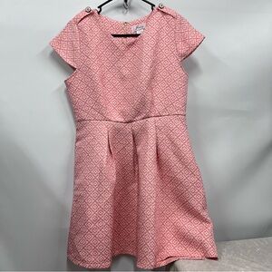 Freeway Pink and Cream Patterned Dress size M